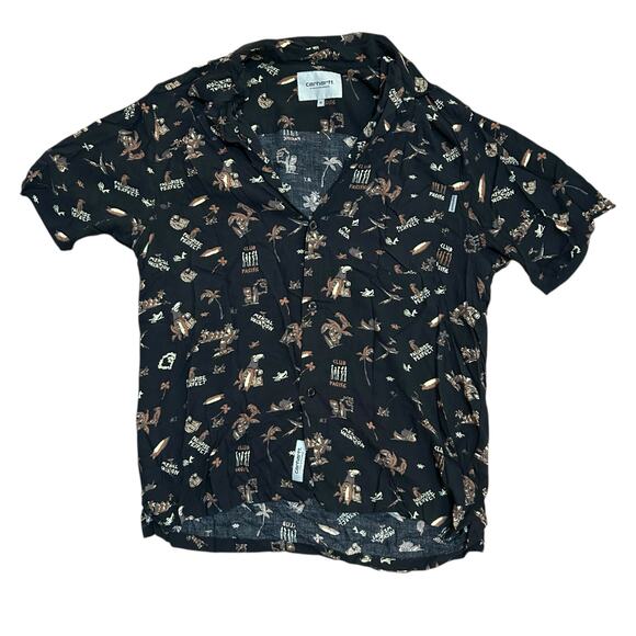 Carhartt WIP Shirts Mens Size Medium Work in Progress Tropical Surf Skate Hawaii - Picture 1 of 5